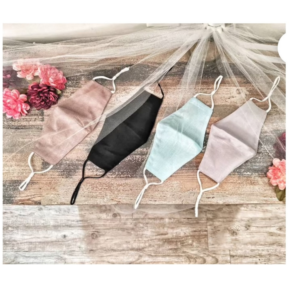 4/$20 Linen Face Mask | Reusable Face Masks - Picture 7 of 9